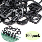 100pcs Shade Cloth Plastic Clips Hooks, Reusable Lock Grip for Sunshade Net, Windproof Garden Buckle Clip for Tent Shelters Fixing, Greenhouse Film, Awning Canopy, Anti Bird Netting Clamps