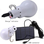 Solar Light Bulb Portable 350LM Solar Powered Camping Light Led Lantern Outdoor for Lamp Light Hiking Fishing Tent Indoor Shed Chicken Coop Hurricane Emergency with USB Chargeable