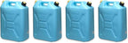 Scepter Portable Plastic Military Style Food Grade 5 Gal Water Jug Container with Reversible Spout for Camping & Emergency Storage, Blue