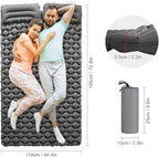 Lixada Inflatable Double Sleeping Pad with Pillow 2 Person Camping Air Mattress for Tent Outdoor Backpacking Traveling Hiking Picnic