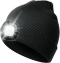 LED Beanie Hat with Light, Headlamp Beanie Cap Unisex Winter Warm Knit Night Light Hat, Knit Beanie Gifts for Men Women Kid