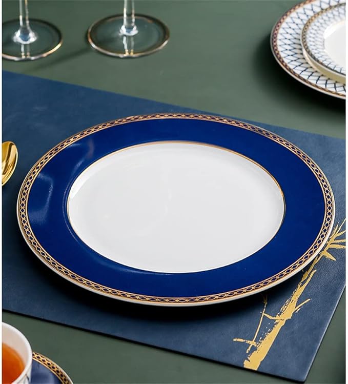 Tableware Set,Ceramic Tableware Set Table Decoration Pattern Napkin Placemat Dinner Plate Home