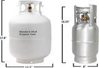 Flame King 5LB Aluminum Propane Tank with Gauge & OPD Valve, Corrosion-Resistant and Rust-Free, Lightweight, Great for Marine Applications, Grills and BBQs, Camping, Fishing, & Outdoor Activities