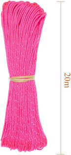 Paracord Planet 1.8mm Fluorescent Reflective Guyline Tent Rope Cord Camping Paracord