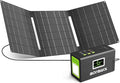 Solar Generator, 127W(Peak 200W) 88.8Wh Portable Power Station with 30W Solar Panel, 110V Lithium Battery Pack with Ac Outlet, Soalr Powered Generator for Home,Camping