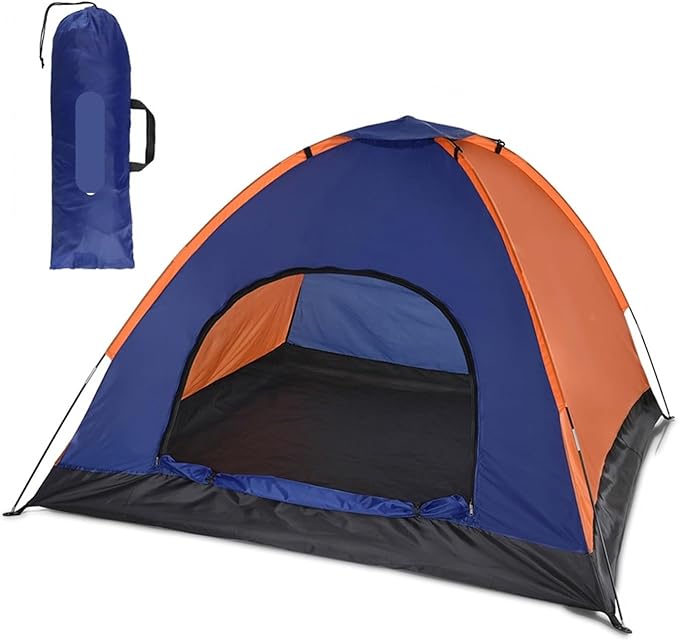 3-4 Persons Camping Tent Lightweight Outdoor Backpacking Tent with Rain Fly Family Camping Hiking Beach Fishing Tent