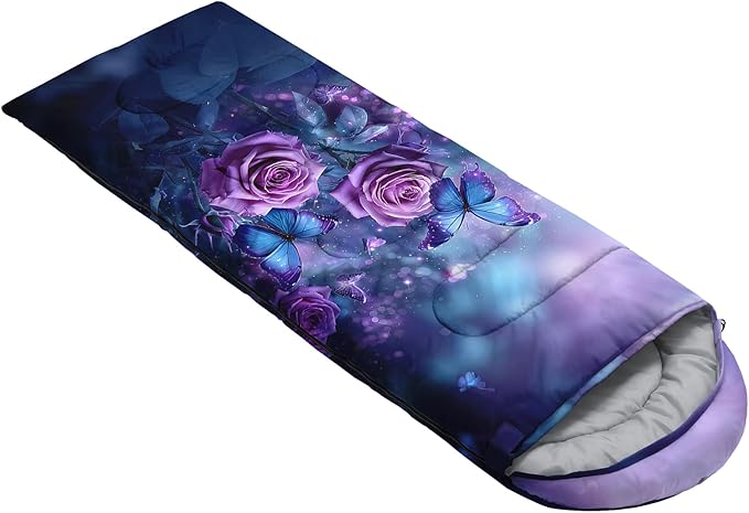 QOOMO Camping Sleeping Bags,3 Season Warm & Cool Weather,Lightweight,Waterproof Sleeping Bags for Adults & Kids,Traveling,and Outdoors,Camping Gear Equipment