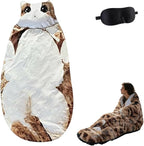 Cat Sleeping Bag - 2026 New Large Cat Shaped Plush Sleeping Bag for Adults, Adult-Size Wearable Washable Warm Blanket for Camping and Home Lounging