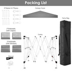 COBIZI Canopy 10x10 Pop Up Canopy Tent with 4 Sidewalls Party Tents for Parties Weddings Backyard Waterproof Canopy Outdoor Commercial Canopy Event Tent with Stakes, Ropes, Grey