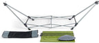 Lucania Portable Hammock with Stand Included - Foldable Freestanding Hammock for 2 Person (290 lbs Capacity) - Heavy Duty Stand Alone Hammock for Indoor, Outdoor, Camping, Patio & Backyard