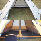 GeRRiT Pyramid Tent Indian Shelter Anti-Rainstorm Outdoor Camping Tent Yurt Tent with Stove Hole Family Teepee Tent
