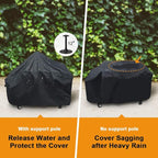 iCOVER 36 inch Griddle Cover for Blackstone, 600D Heavy Duty Waterproof Canvas Flat Top Gas Grill Covers for 36" Grills 1554 1825 for Weber 36” Griddles Camp Chef 600 with Support Pole