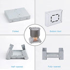 Solid Fuel Tablet Pocket Stove, Backpacking Folding Pocket Stove Outdoor Travel Portable Stove Ultralight Alcohol Camping Stove For Hiking, Camping