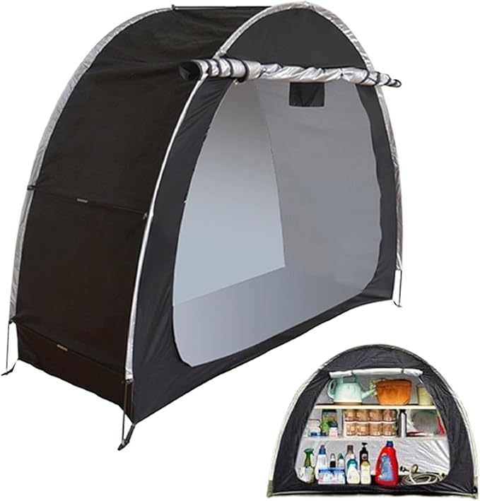 Cycling Storage Tent - Outdoor Waterproof Shelter, Bicycle Cover | Dustproof Travel Shed Organizer, Protective Garden Equipment Holder for Kids Adults Sports Utility Use Accessoire Tools