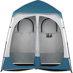Pop Up Privacy Shower Tent, Portable Double Outdoor Camping Shower Shelter, Changing Room Instant Tent with 2 Rooms