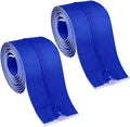 2 Roll Heavy Duty Zipper Dust Barrier Zipper 3 Inch x 7 ft Construction Zipper Self Adhesive Zipper Used for Greenhouse Dust Barriers Tent Accessories（Blue） (2)
