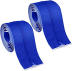 2 Roll Heavy Duty Zipper Dust Barrier Zipper 3 Inch x 7 ft Construction Zipper Self Adhesive Zipper Used for Greenhouse Dust Barriers Tent Accessories（Blue） (2)