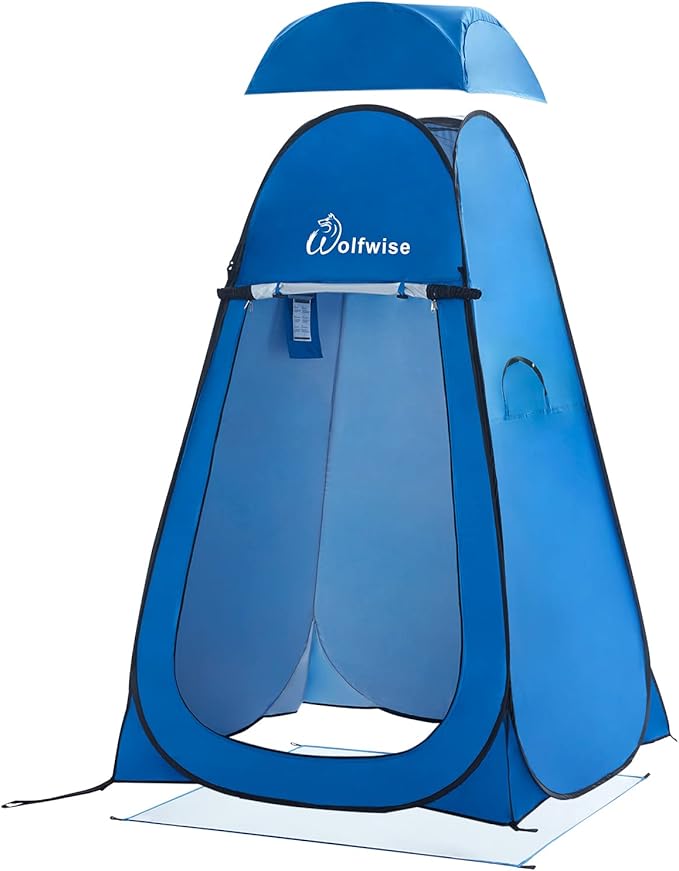 WolfWise Pop Up Changing Tent for Beach, Camping Portable Shower Tents, Outdoor Privacy Bathroom, Change Dressing Clothes Tent Pop Up Instant for Camp, Toilet, 6.2ft/6.6ft/6.9ft High