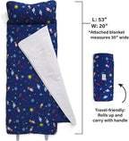 Delta Children Nap Mat - Includes Pillow & Blanket for Toddlers and Kids; Features Carry Handle w/Strap Closure and Name Tag; Rollup Design is Ideal for Preschool and Daycare; Personalization Optional