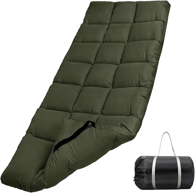 Tuphen Cot Mattress Pad-Cot Pads for Camping, Cot Mattress Topper, Camping Mattress Sleeping Pad 75"x30" Soft Lightweight Quilted Pads for Camp Cot/RV Bunk/Narrow Twin Beds