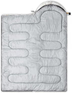 QOOMO Camping Sleeping Bags,3 Season Warm & Cool Weather,Lightweight,Waterproof Sleeping Bags for Adults & Kids,Traveling,and Outdoors,Camping Gear Equipment