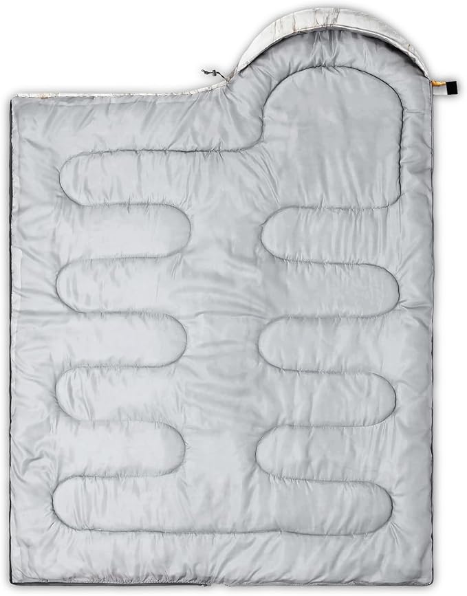 QOOMO Camping Sleeping Bags,3 Season Warm & Cool Weather,Lightweight,Waterproof Sleeping Bags for Adults & Kids,Traveling,and Outdoors,Camping Gear Equipment