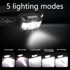 Headlamp Rechargeable, Super Bright LED Head Lamp, Waterproof Outdoors Headlight Flashlight, Adjustable headlamps for Adults and Kids,Cyclin 2pack