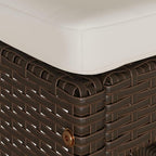 Patio Bar Stools with Cushions 2 pcs Brown Poly Rattan Dinning Chairs Camping Chair Camping Chairs Porch Chairs for Outdoor Dining Bedroom Patio