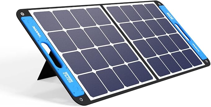 XTAR sp100 100w Portable Solar Panel Solar Power, Foldable Solar Panel Single Panel Solar Power Panel for Power Station Solar Generator RV Solar Camping not Included Independent EU4S Charger