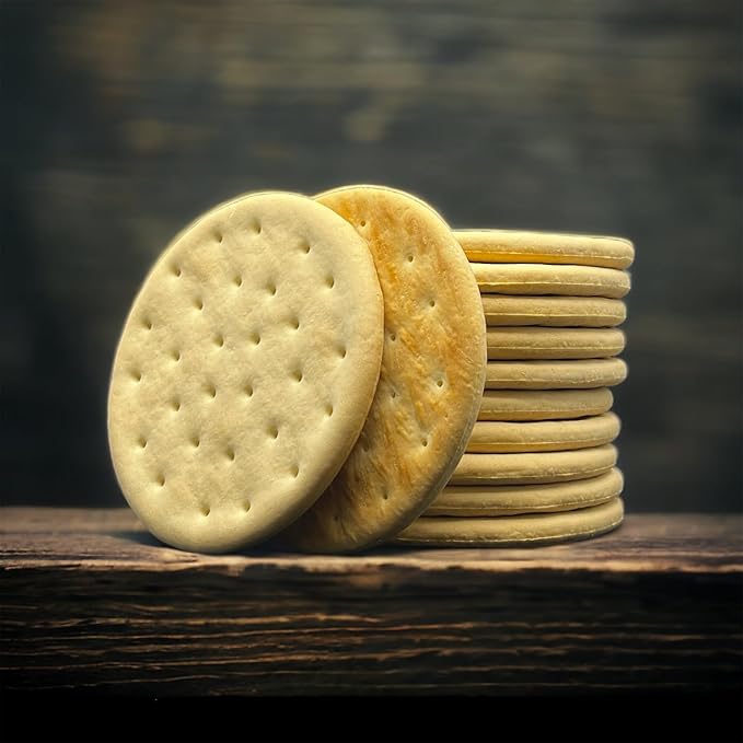 Future Essentials Sailor Pilot Bread Survival Crackers – 30-Year Shelf Life Ready to Eat Hardtack Biscuits in #2.5 Can – Made in the USA Emergency Food Supply – 12 Crackers per Can, Pack of 1