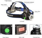 Red Light Headlamp, 3 Mode LED Headlamp, Zoomable Red Headlamp for Astronomy, Aviation, Night Observation