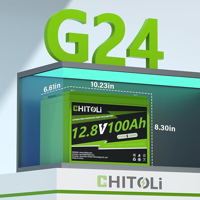 2 Pack 12V 100Ah BCI Group 24 LiFePO4 Battery, Built in 100A BMS, Max. 15000 Deep Cycle Lithium Battery for RV, Trolling Motor, Camping, Marine, Solar, Home Energy Storage