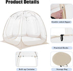 Pop up Bubble Tent | 10x10FT Portable Camping Screen House | Cold Protection Camping Tent | Weatherproof Clear Tent Shelter for 4-8 People | Storage Bags | with Double-Headed Zippers