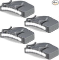 Mudder 4 Pcs Hat Light Clip 11 LED Hat Lights Clip on Headlamp Battery Powered Brim Lamp Gray Waterproof Ultra Bright Headgear Flashlight for Hunting Camping Fishing Hiking
