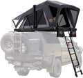 SanHima Rooftop Tent Hard Shell - CapeTop Overland Aluminium Fold-Out Roof Top Tent 131.5LBS Lightweight, w/Digital Panel & Tri-Color LED Strip Light, for Car SUV Truck Camping, 2-3 People