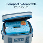 Kona Blue Ice 2 Pound Ice Packs for Coolers - Long Lasting Design - Refreezable Reusable Cooler Ice Pack (2)
