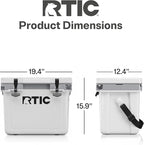 RTIC Ultra-Light 22 Quart Hard Cooler Insulated Portable Ice Chest Box for Drink, Beverage, Beach, Camping, Picnic, Fishing, Boat, Barbecue, 30% Lighter Than Rotomolded Coolers
