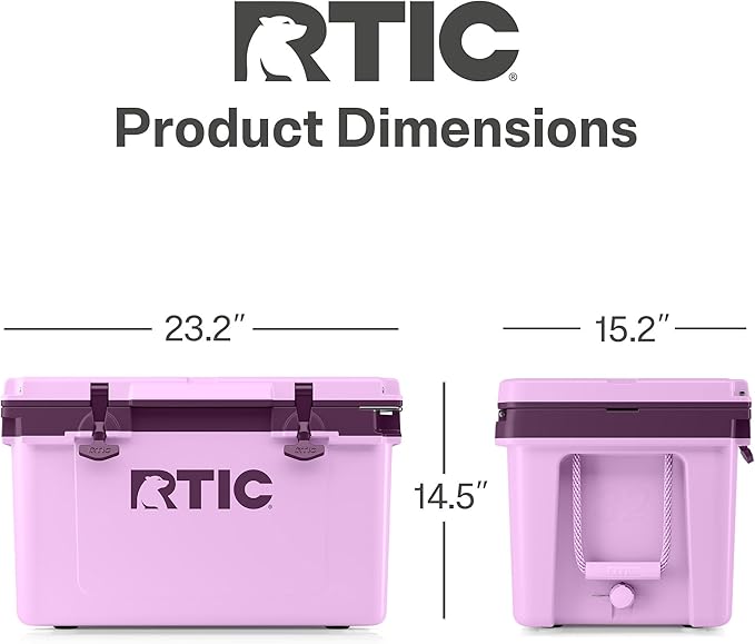 RTIC Ultra-Light 32 Quart Hard Cooler Insulated Portable Ice Chest Box for Drink, Beverage, Beach, Camping, Picnic, Fishing, Boat, Barbecue, 30% Lighter Than Rotomolded Coolers
