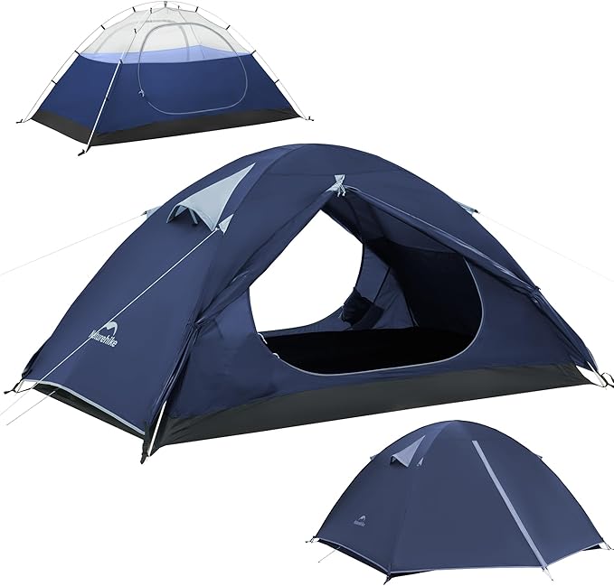 Naturehike Bleik 2-3 Person Camping Tent, Waterproof Double Layer Lightweight Backpacking Tents for Camping