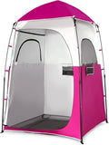 VINGLI 6.8FT Shower Tent, Large Instant Pop Up Shelter with Mesh Floor & Carrying Bag, Privacy Changing Room Tent for Toilet, Camping, Dressing, Lightweight & Sturdy, Easy Set Up