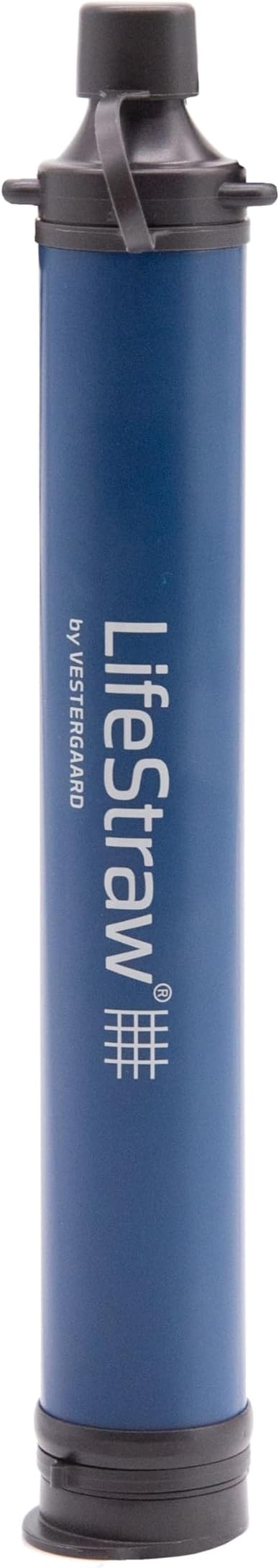 LifeStraw Personal Water Filter for Hiking, Camping, Travel, and Emergency Preparedness, Navy Blue