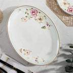 Kitchen Bowl and Plate Set Household Bowl and Plate Ceramic Bone China Tableware Bowl and Plate