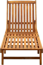 Zero Gravity Chair Camping chairPatio Sun Lounger with Cushion Solid Acacia WoodSuitable for Gardens, courtyards, and patios