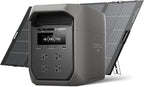 EF ECOFLOW Portable Power Station DELTA 3 MAX with 400W Solar Panel and AC Charging Cable, 3400W X-Boost Output, Ultra-Fast 0-80% Charging in 1.13 Hr, Home Backup & RV Camping (Black)