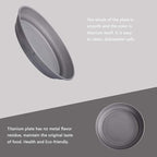 Boundless Voyage Ultralight Titanium Bowl Pan Plate Dish with Carry Bag Outdoor Camping Portable Tableware Cookware ((Plate-M)-Ti15167B)
