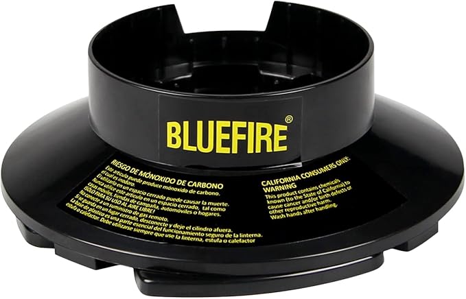 BLUEFIRE Dual-Use Camping & Brazing Fuel Gas Cylinder Stand Star Shape Bottle Base Propane MAPP MAP PRO Canister Stabilizer, Accessory for Portable Welding Torch Burner Stove,Bottle not Included