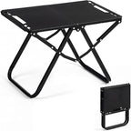 Geelin Folding Outdoor Side Table 22.8'' x 14.2'' x 15.7'' High Carbon Steel Portable Camping End Table for Outdoor Picnic Hiking Travel Patio Pool Balcony Deck