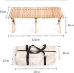 Folding Dining Table Outdoor Picnic Barbecue Tours Tableware Table for Camping Folding Egg Roll Table Portable Foldable Wood Table (Color : 90x60x43CM-02)