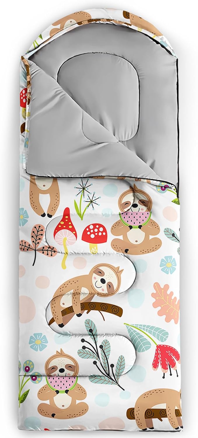 QOOMO Camping Sleeping Bags,3 Season Warm & Cool Weather,Lightweight,Waterproof Sleeping Bags for Adults & Kids Traveling,and Outdoors