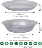 Boundless Voyage Ultralight Titanium Bowl Pan Plate Dish with Carry Bag Outdoor Camping Portable Tableware Cookware (2 Pcs Set (Shallow Bowl+Plate))